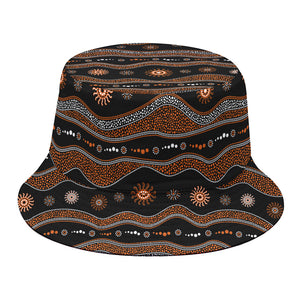 Australian Aboriginal Art Pattern Print Bucket Hat