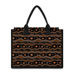 Australian Aboriginal Art Pattern Print Canvas Tote Bag