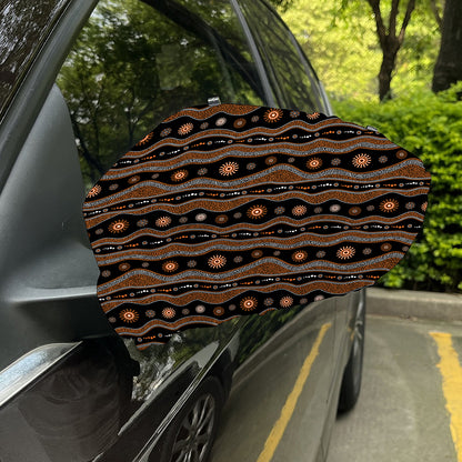 Australian Aboriginal Art Pattern Print Car Side Mirror Covers