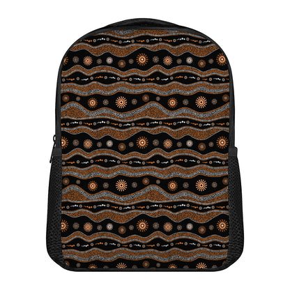 Australian Aboriginal Art Pattern Print Casual Backpack