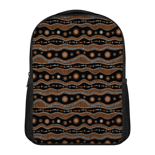 Australian Aboriginal Art Pattern Print Casual Backpack