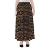 Australian Aboriginal Art Pattern Print Chiffon Maxi Skirt