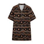 Australian Aboriginal Art Pattern Print Cotton Hawaiian Shirt