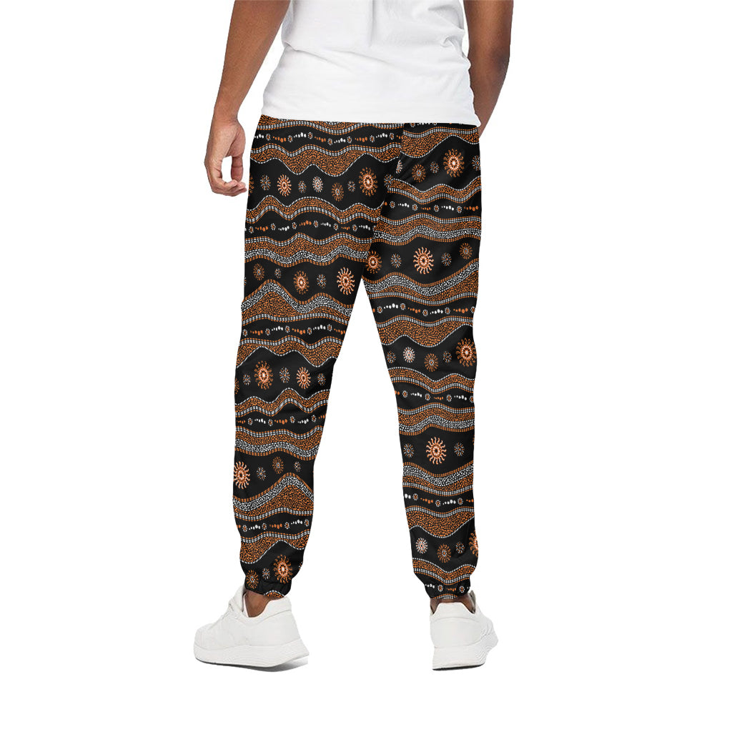 Australian Aboriginal Art Pattern Print Cotton Pants