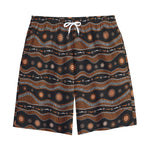Australian Aboriginal Art Pattern Print Cotton Shorts