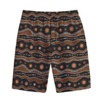 Australian Aboriginal Art Pattern Print Cotton Shorts