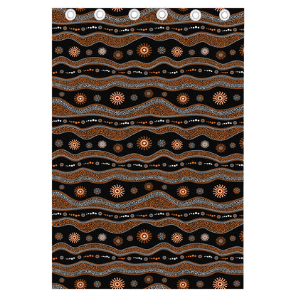 Australian Aboriginal Art Pattern Print Curtain