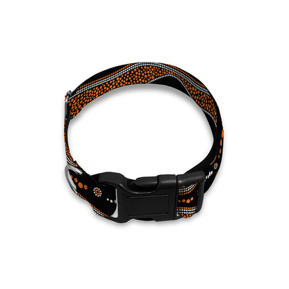 Australian Aboriginal Art Pattern Print Dog Collar