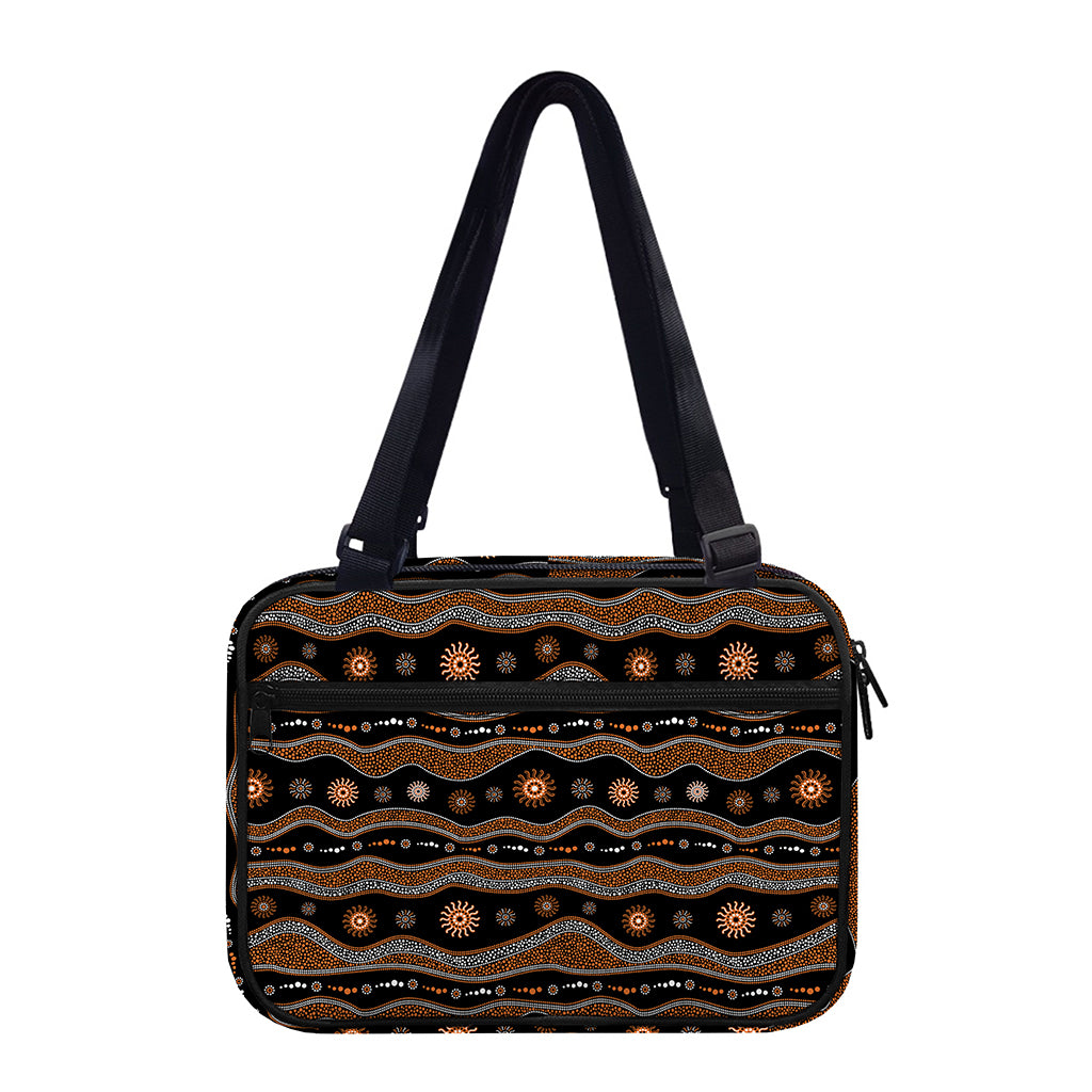 Australian Aboriginal Art Pattern Print Double Strap Bible Bag