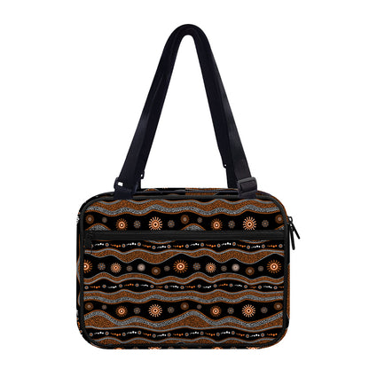 Australian Aboriginal Art Pattern Print Double Strap Bible Bag
