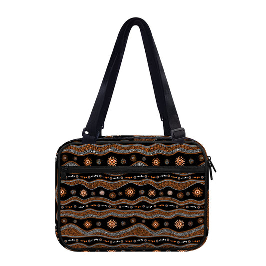 Australian Aboriginal Art Pattern Print Double Strap Bible Bag
