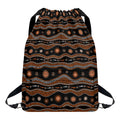 Australian Aboriginal Art Pattern Print Drawstring Backpack