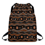 Australian Aboriginal Art Pattern Print Drawstring Backpack