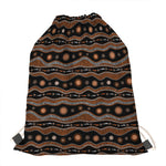 Australian Aboriginal Art Pattern Print Drawstring Bag