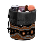 Australian Aboriginal Art Pattern Print Drawstring Makeup Bag