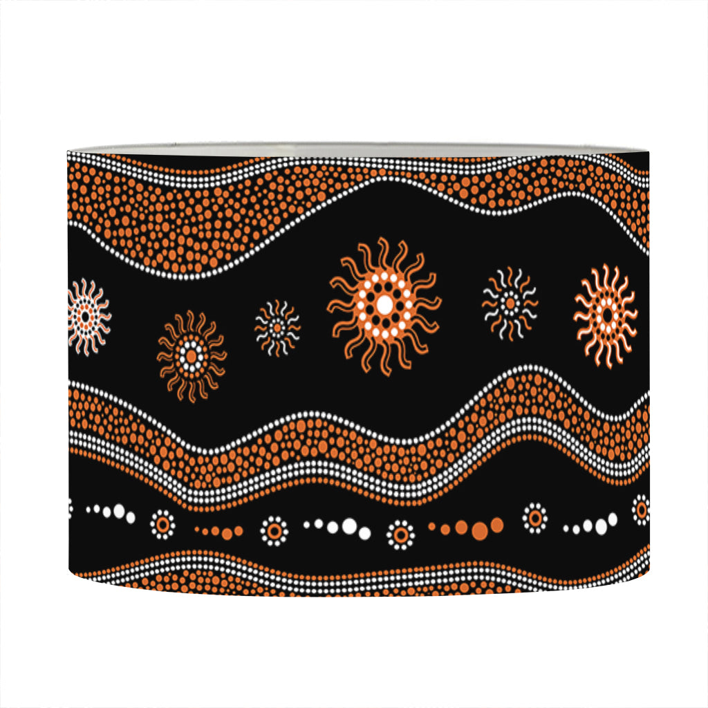 Australian Aboriginal Art Pattern Print Drum Lamp Shade