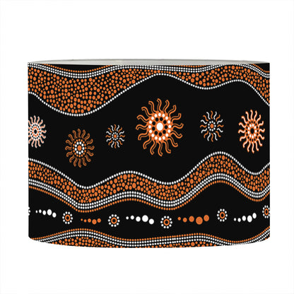 Australian Aboriginal Art Pattern Print Drum Lamp Shade