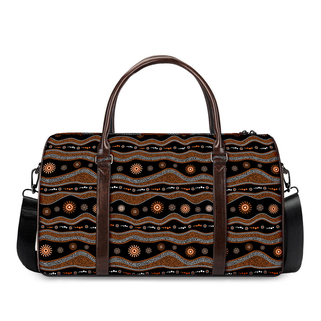 Australian Aboriginal Art Pattern Print Duffle Bag