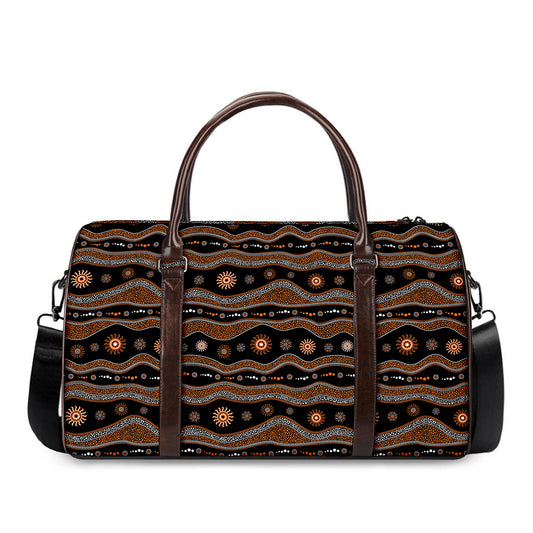 Australian Aboriginal Art Pattern Print Duffle Bag
