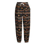 Australian Aboriginal Art Pattern Print Fleece Lined Knit Pants