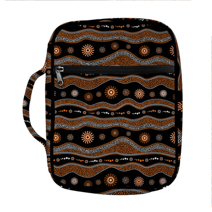 Australian Aboriginal Art Pattern Print Front Pocket Bible Bag