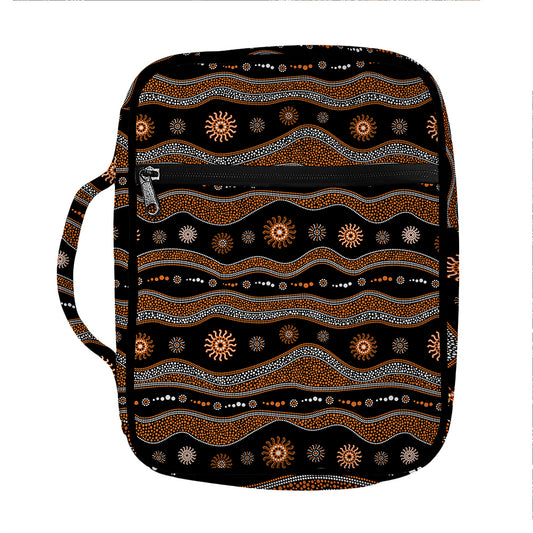 Australian Aboriginal Art Pattern Print Front Pocket Bible Bag