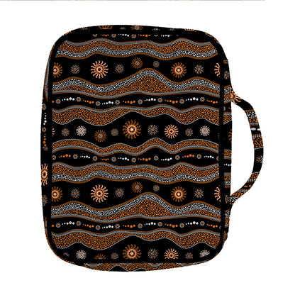 Australian Aboriginal Art Pattern Print Front Pocket Bible Bag