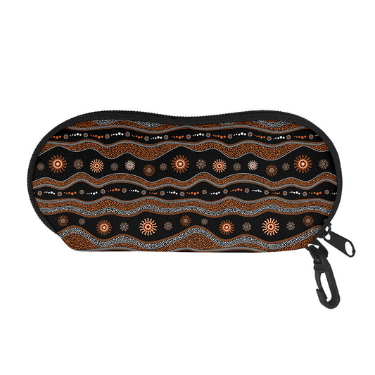 Australian Aboriginal Art Pattern Print Glasses Case