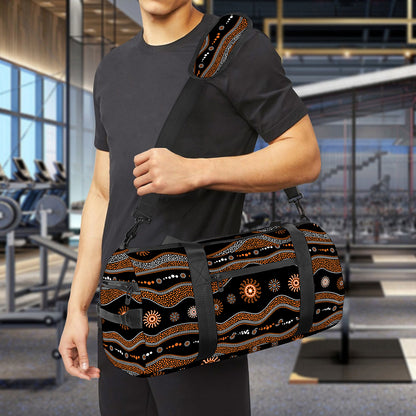 Australian Aboriginal Art Pattern Print Gym Bag