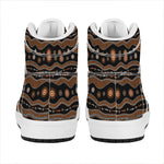 Australian Aboriginal Art Pattern Print High Top Leather Sneakers