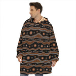 Australian Aboriginal Art Pattern Print Hoodie Blanket