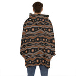 Australian Aboriginal Art Pattern Print Hoodie Blanket