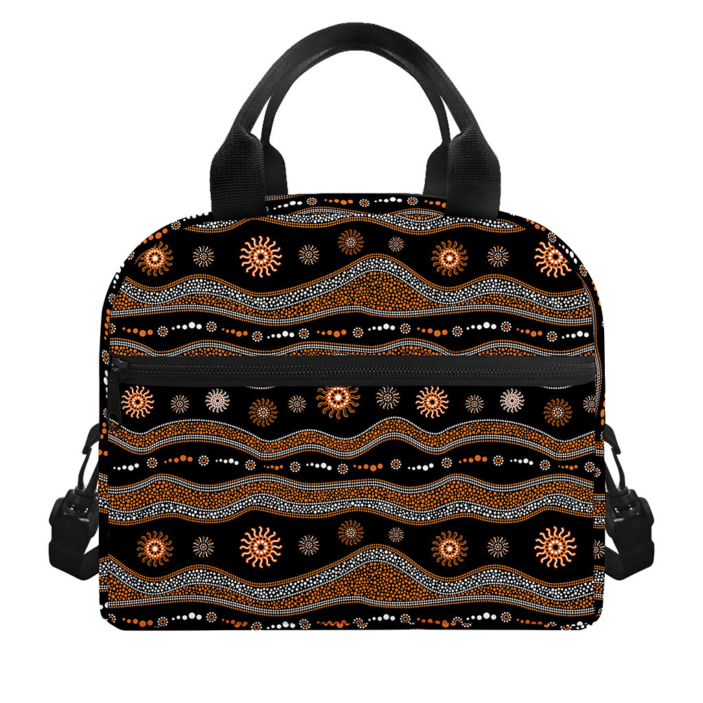 Australian Aboriginal Art Pattern Print Insulated Lunch Bag