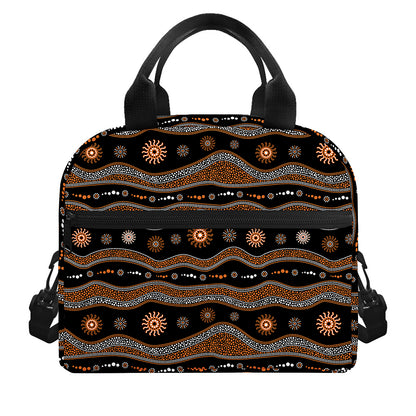 Australian Aboriginal Art Pattern Print Insulated Lunch Bag