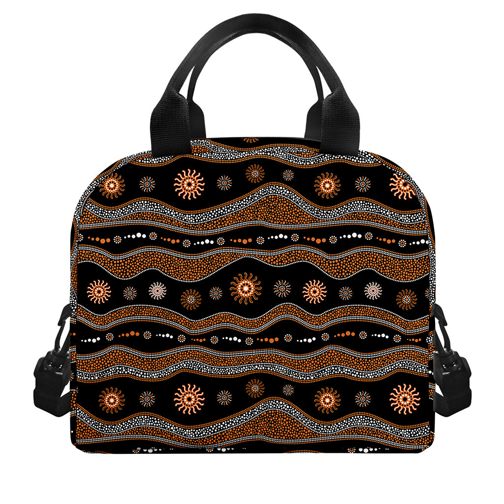 Australian Aboriginal Art Pattern Print Insulated Lunch Bag