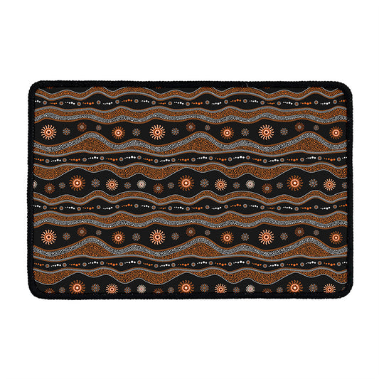 Australian Aboriginal Art Pattern Print Kitchen Mat