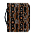 Australian Aboriginal Art Pattern Print Leather Bible Cover