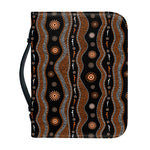 Australian Aboriginal Art Pattern Print Leather Bible Cover