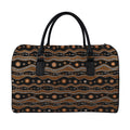 Australian Aboriginal Art Pattern Print Leather Duffel Bag