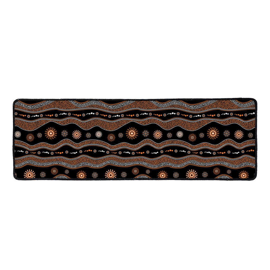 Australian Aboriginal Art Pattern Print Long Kitchen Mat