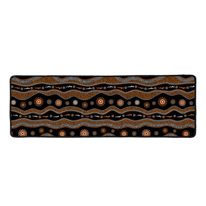 Australian Aboriginal Art Pattern Print Long Kitchen Mat