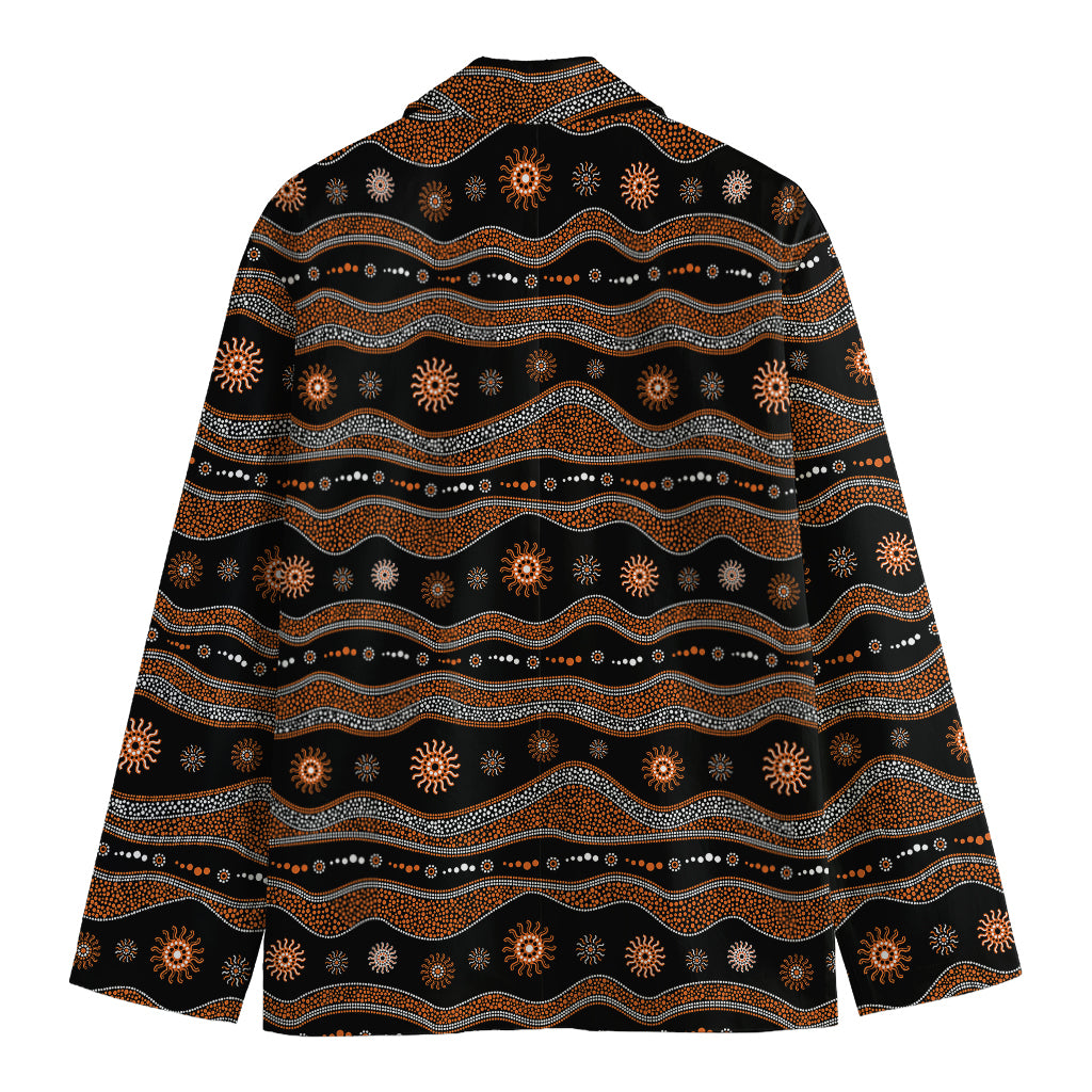 Australian Aboriginal Art Pattern Print Men's Blazer
