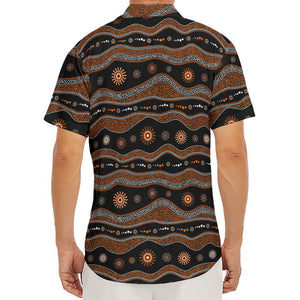 Australian Aboriginal Art Pattern Print Men's Deep V-Neck Shirt