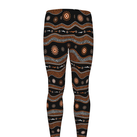 Australian Aboriginal Art Pattern Print Men's leggings
