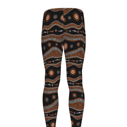 Australian Aboriginal Art Pattern Print Men's leggings