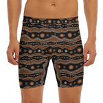 Australian Aboriginal Art Pattern Print Men's Long Boxer Briefs