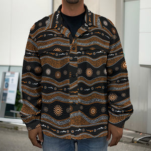 Australian Aboriginal Art Pattern Print Men's Shirt Jacket