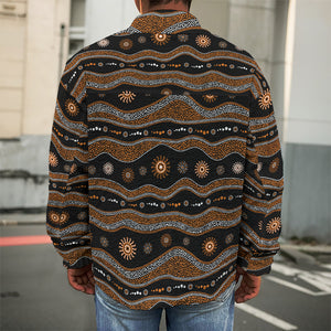 Australian Aboriginal Art Pattern Print Men's Shirt Jacket