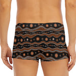 Australian Aboriginal Art Pattern Print Men's Short Boxer Briefs