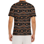 Australian Aboriginal Art Pattern Print Men's Short Sleeve Rash Guard
